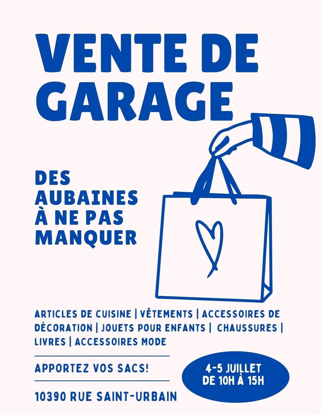 Vente de garage · couverture