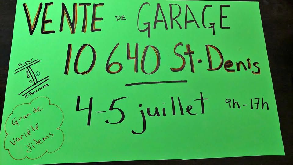 Vente de garage · couverture