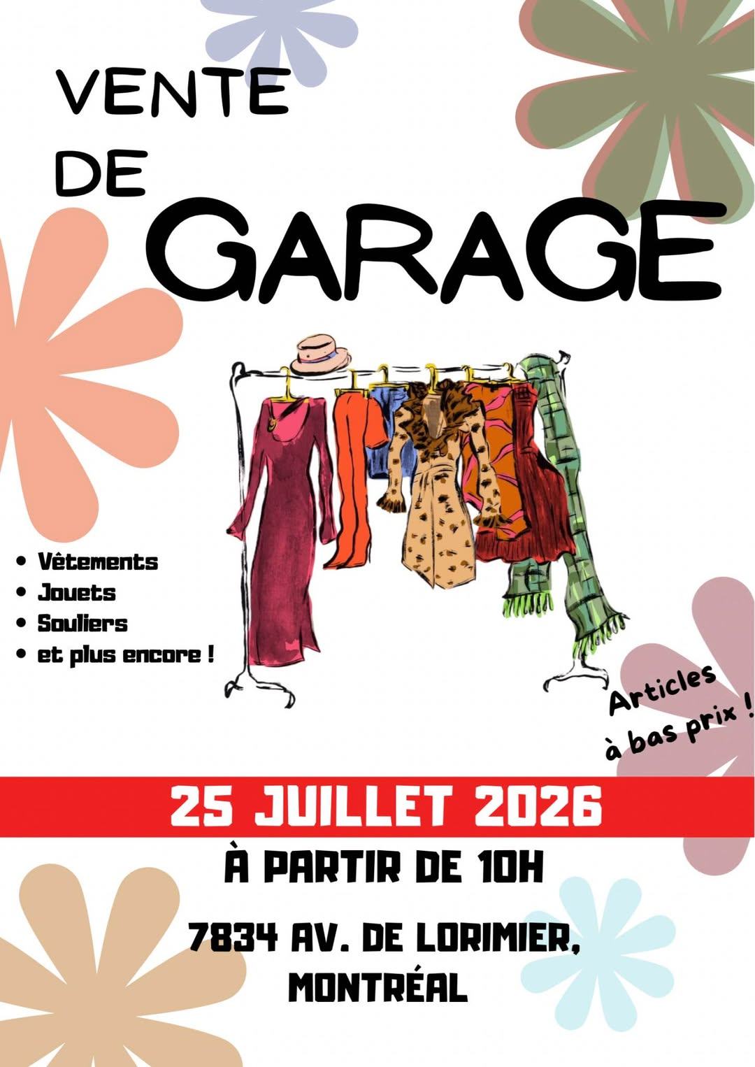 🛍️ VENTE DE GARAGE – NOUVELLE DATE! · couverture