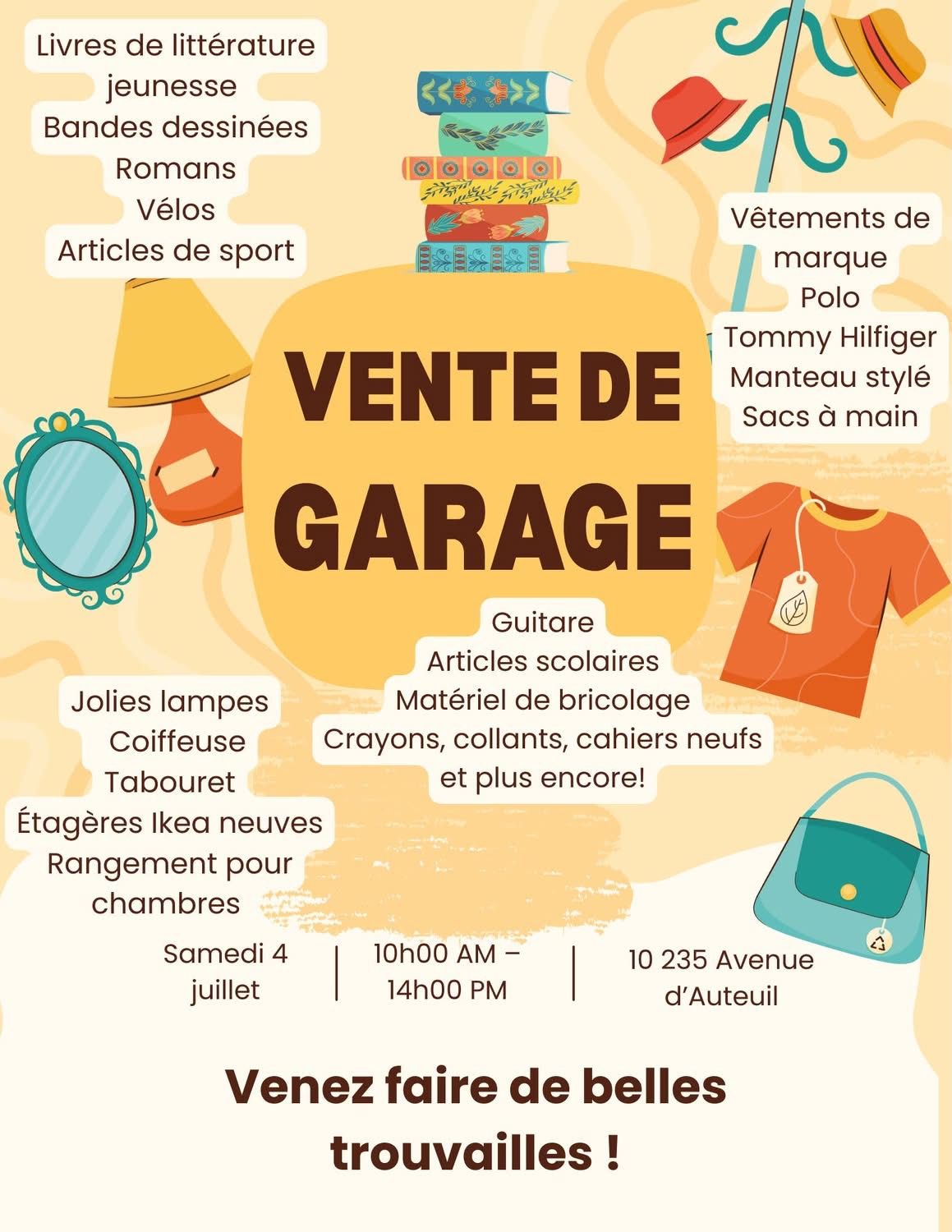 Vente de garage · couverture